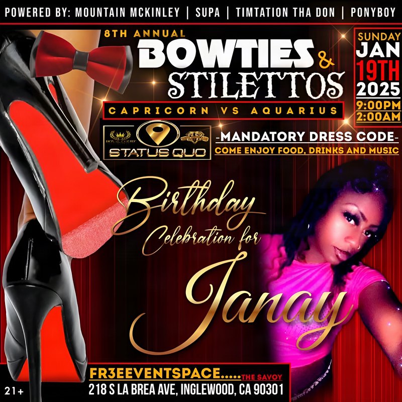 Event flyer: Bowties & Stilettos, 8th Annual