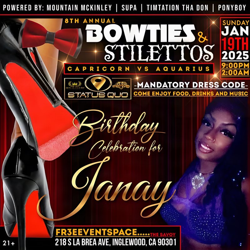 Event flyer: Bowties & Stilettos