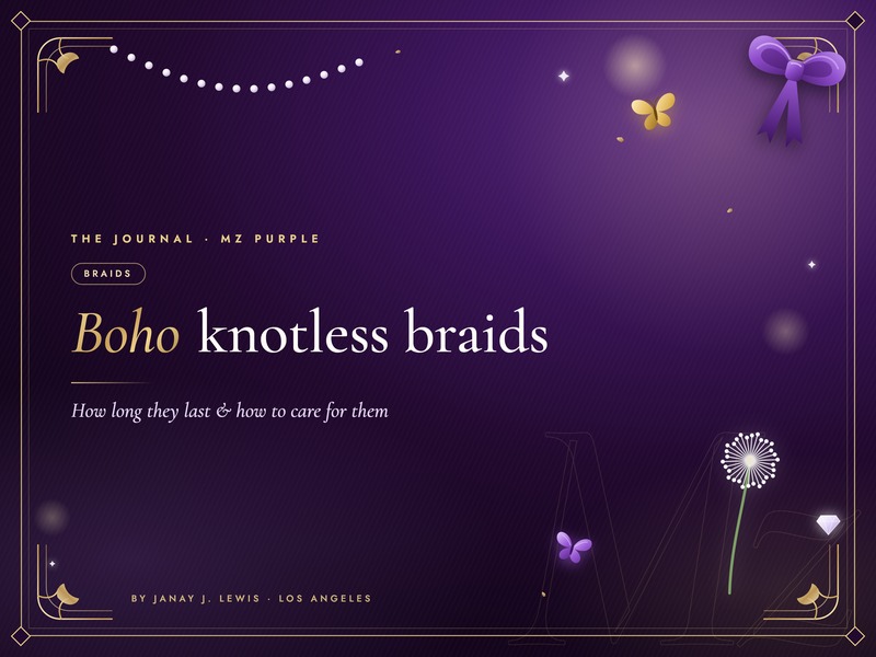 Mz Purple Journal cover: Boho knotless braids