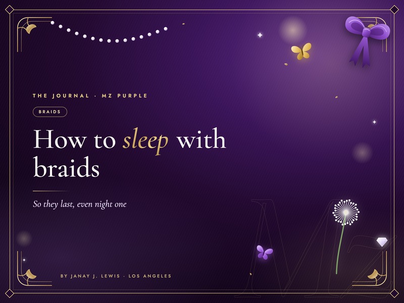 Mz Purple Journal cover: How to sleep with braids