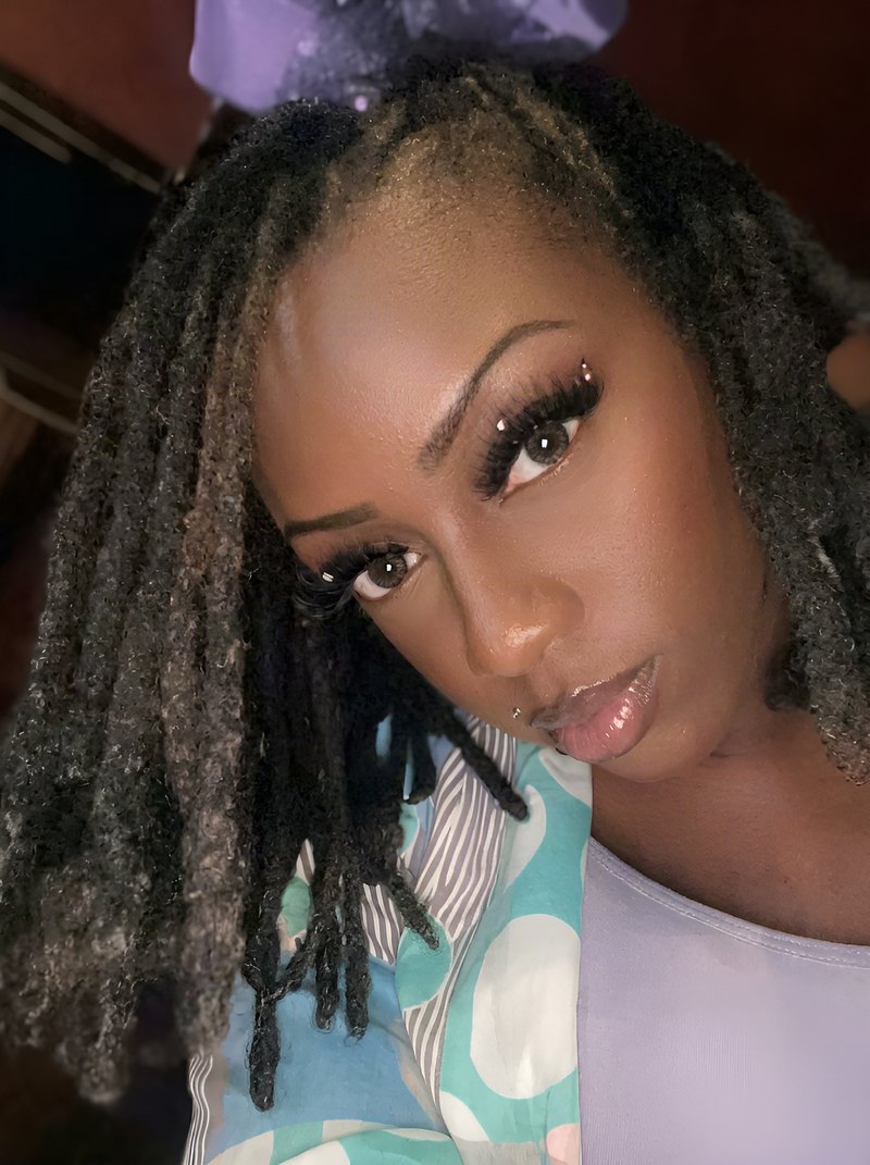 Janay Lewis wearing Locs, night out
